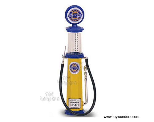 Yatming 1/18 Cylinder Gas Pump Chevy Yellow